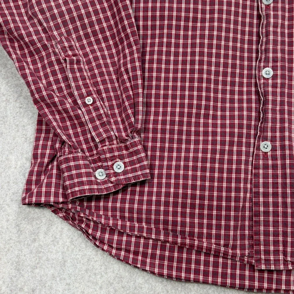 The North Face A5 Series Shirt Mens L Red Plaid Gorpcore Hiking Workwear Utility
